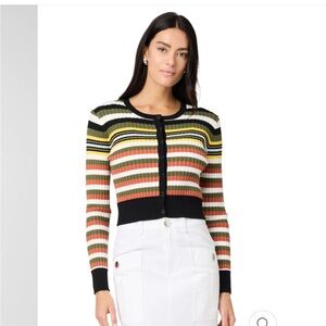 NWT Toccin Joey Cropped Stripe Cardigan